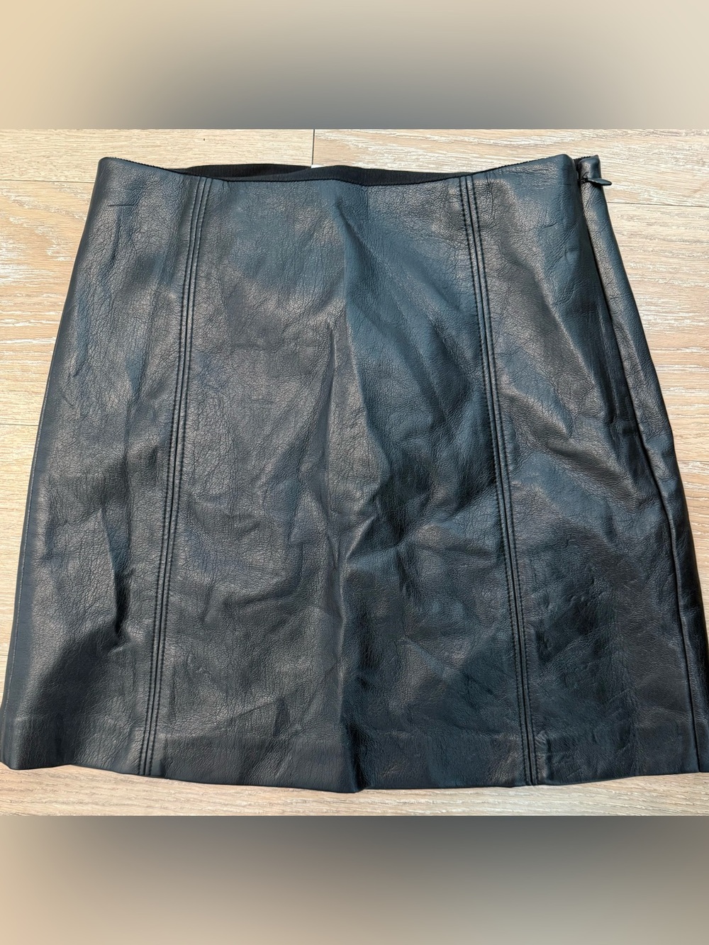 Babaton Aritzia Black Faux Leather Mini Skirt Size 00